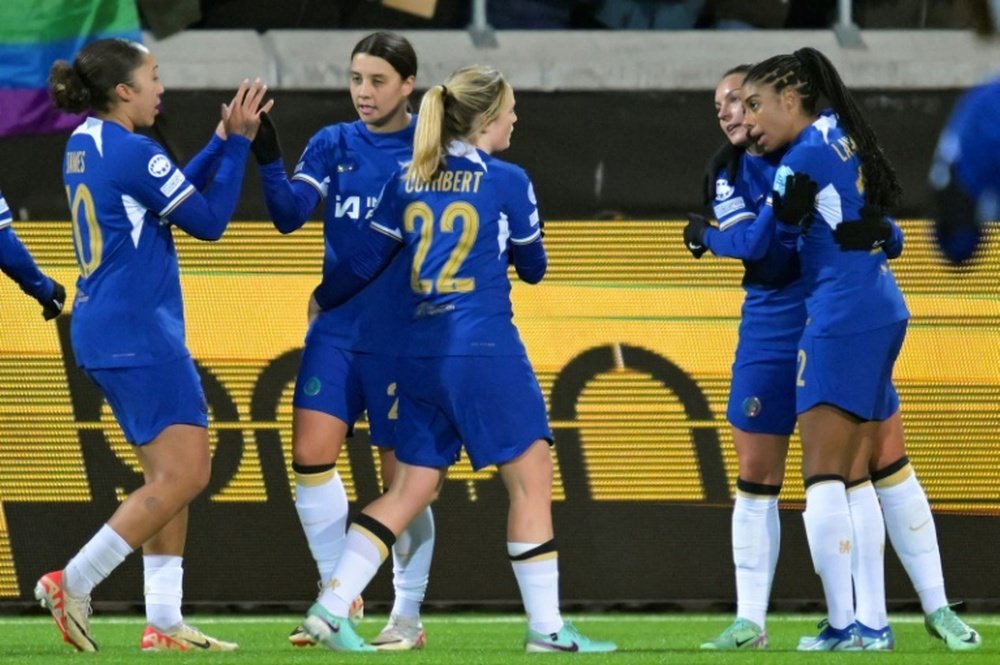 Sam Kerr netted in Chelsea's 3-1 win at Swedish club Hacken. AFP