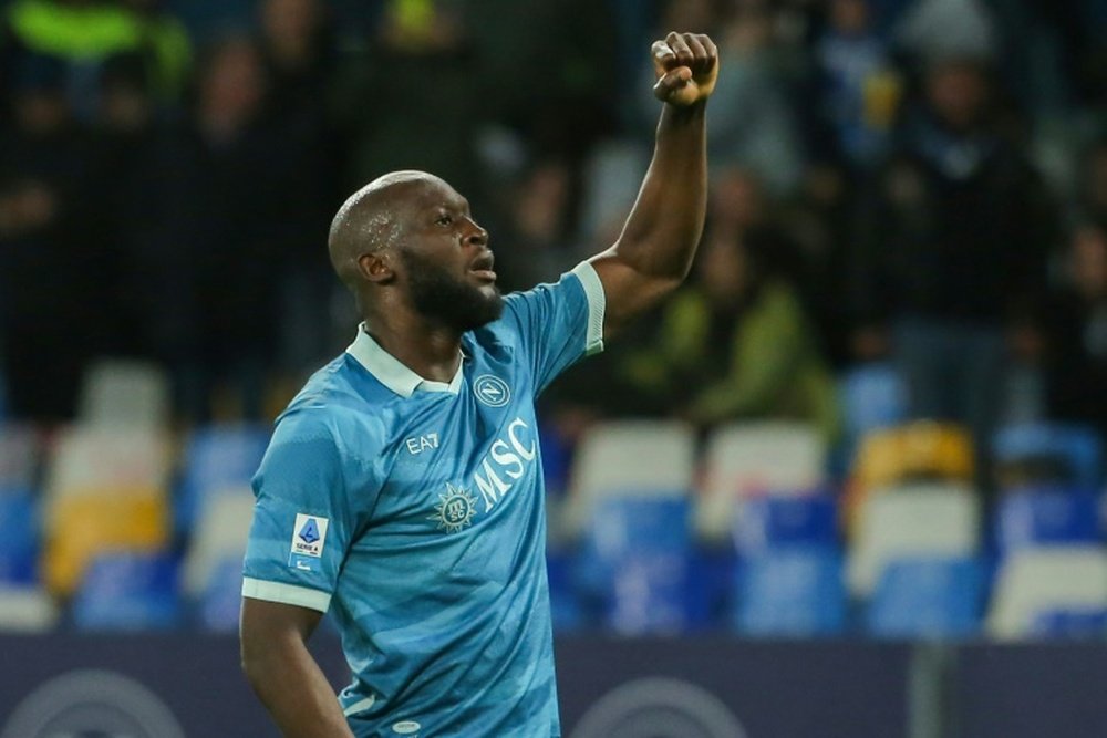 Romelu Lukaku has scored 12 times in Serie A for Napoli this season. AFP