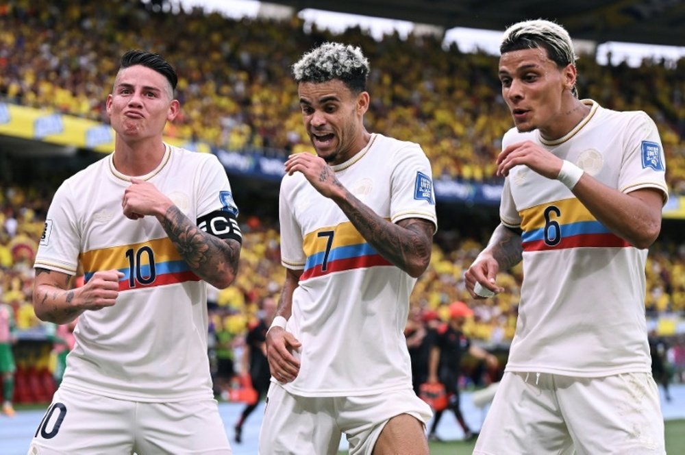 Colombia maintain their spot in second place in CONMEBOL qualifying. AFP