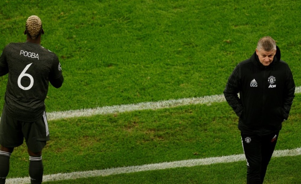 Solskjaer refuses to blame Champions League exit on Pogba disruption. AFP