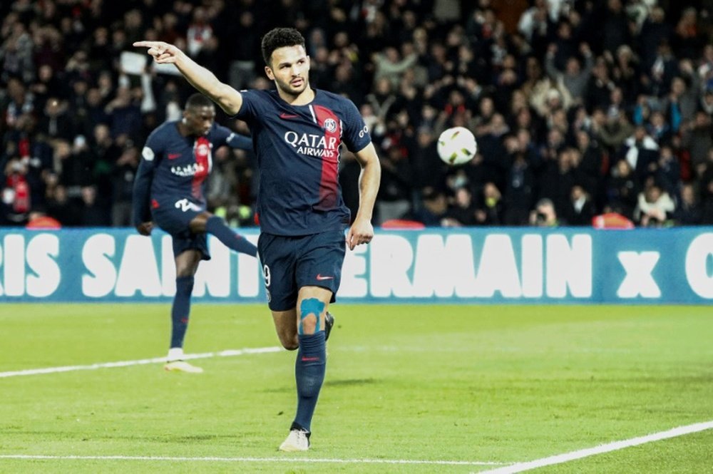 Ramos netted a brace in PSGs 4-1 win over Lyon. AFP