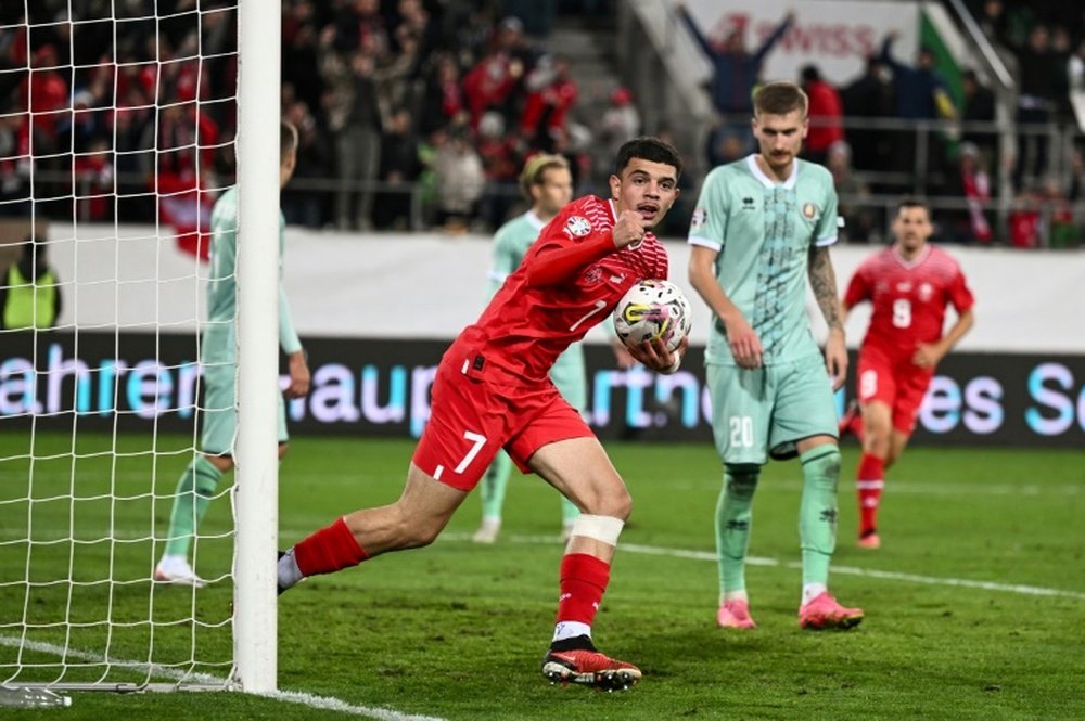 Burnley striker Zeki Amdouni notched the equaliser for Switzerland in the 90th minute. AFP