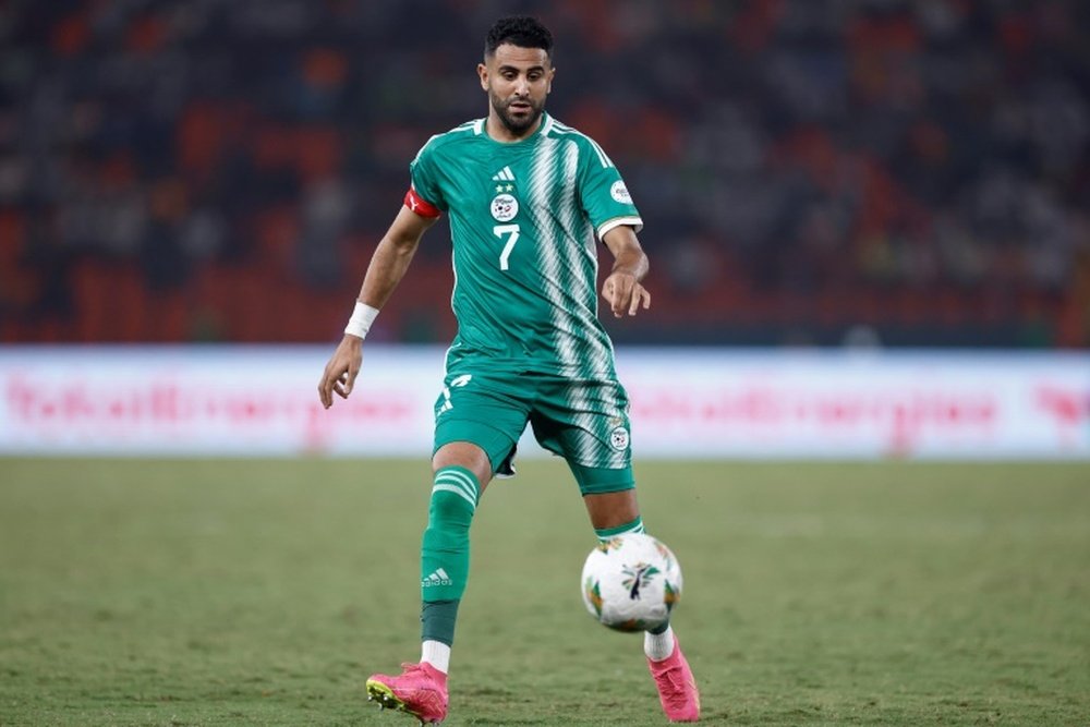Mahrez scored for Algeria in a 2025 Africa Cup of Nations rout of Liberia. AFP