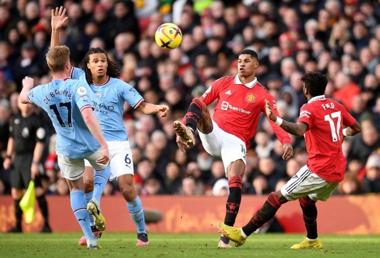 Manchester City and Manchester United meet in the FA Cup final on Saturday. AFP