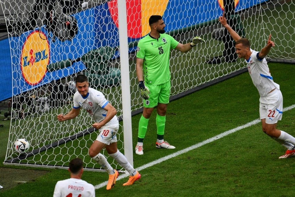 Schick hobbled off in the second half of the 1-1 draw with Georgia. AFP