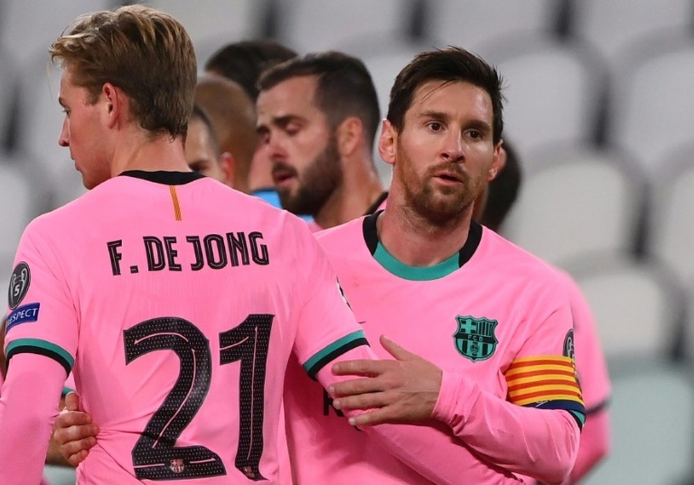 Messi and De Jong aren't in the squad. AFP