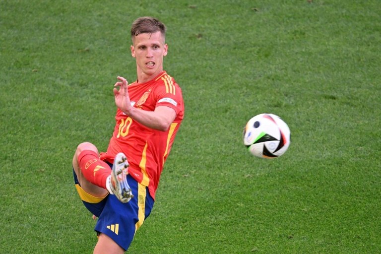 Olmo played a vital role as Spain beat Germany to reach the Euro 2024 semi-finals. AFP