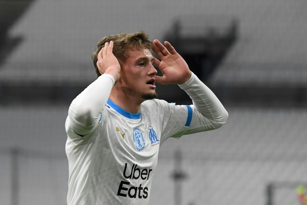 Michael Cuisance gave Marseille all three points v Rennes. AFP