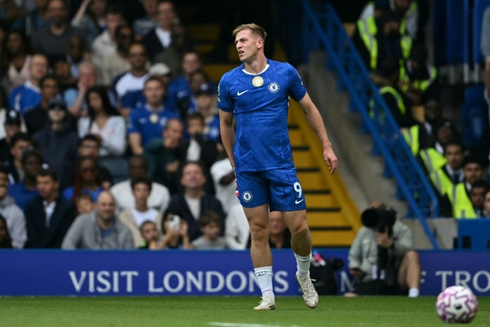 Liam Delap faces a long layoff after picking up a hamstring injury against Fulham. AFP