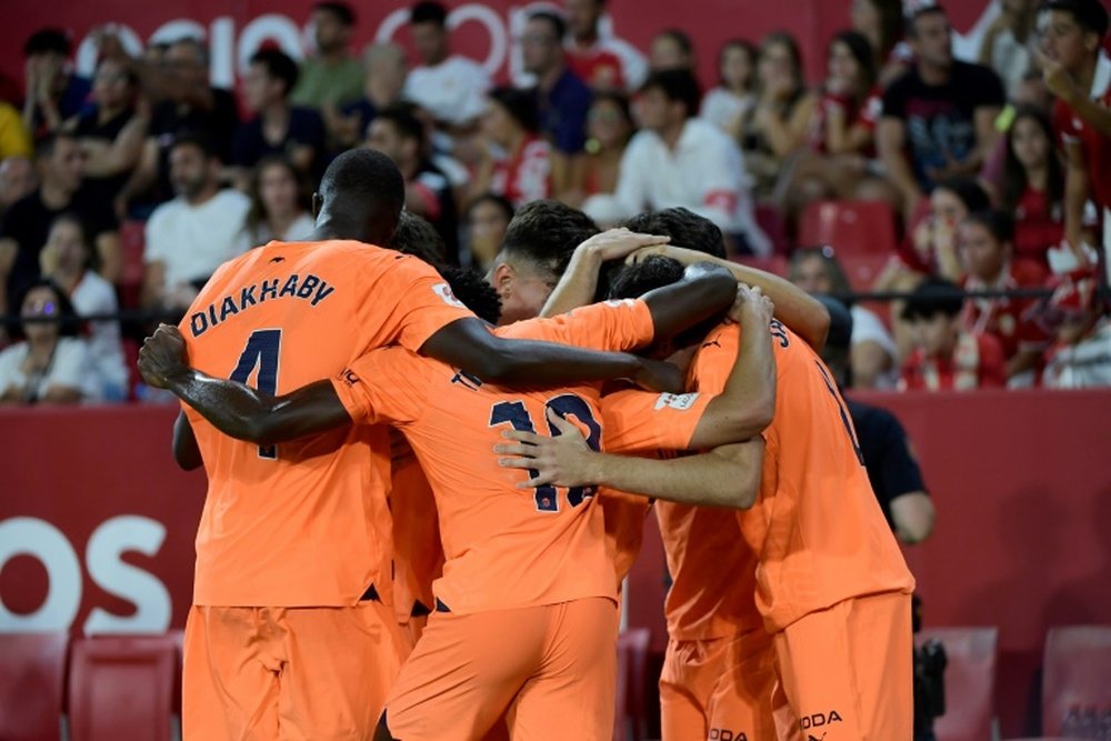 Javi Guerra scored the winner for Valencia. AFP