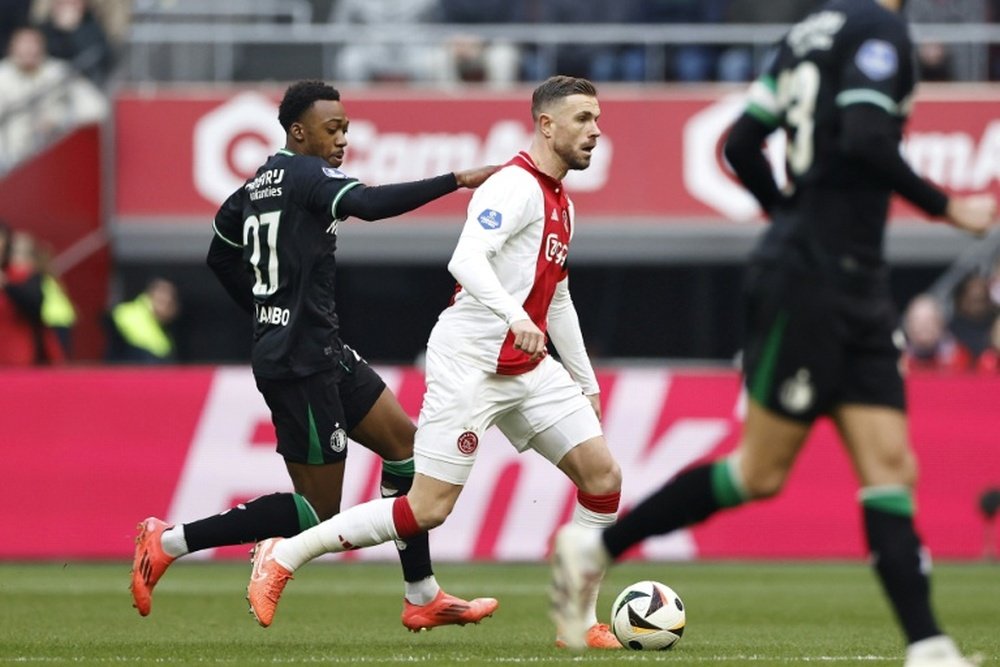 Jordan Henderson is leaving Dutch giants Ajax. AFP