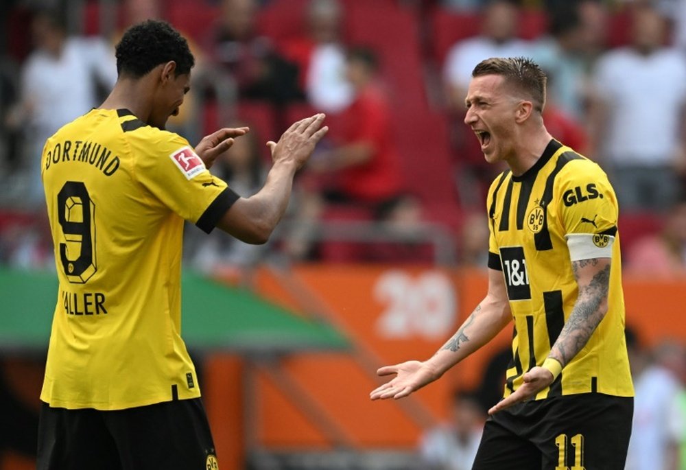 Haller scored twice in Dortmund's 3-0 win at Augsburg. AFP