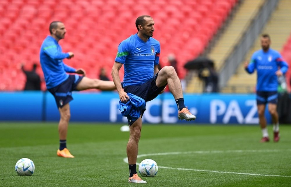 Chiellini wants to win at Wembley. AFP