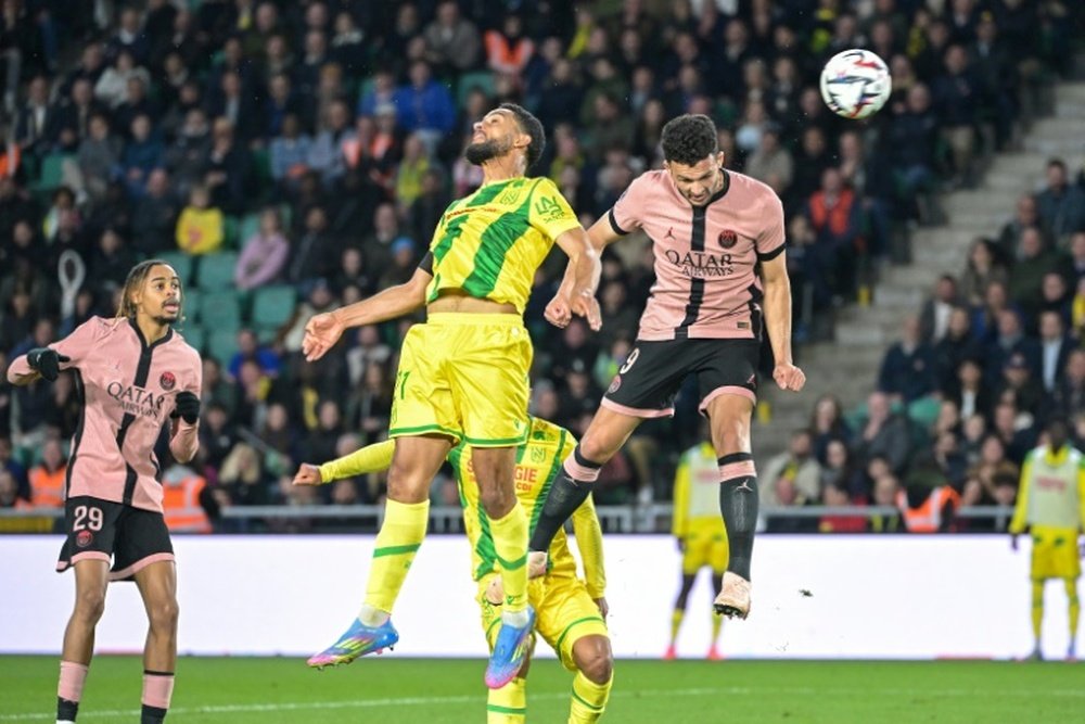 PSG drew 1-1 away to Nantes in a rearranged Ligue 1 game on Tuesday. AFP