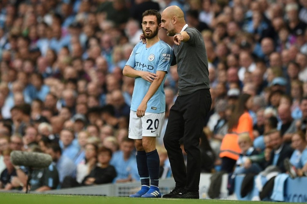 Guardiola defends Bernardo Silva over racism ban. AFP