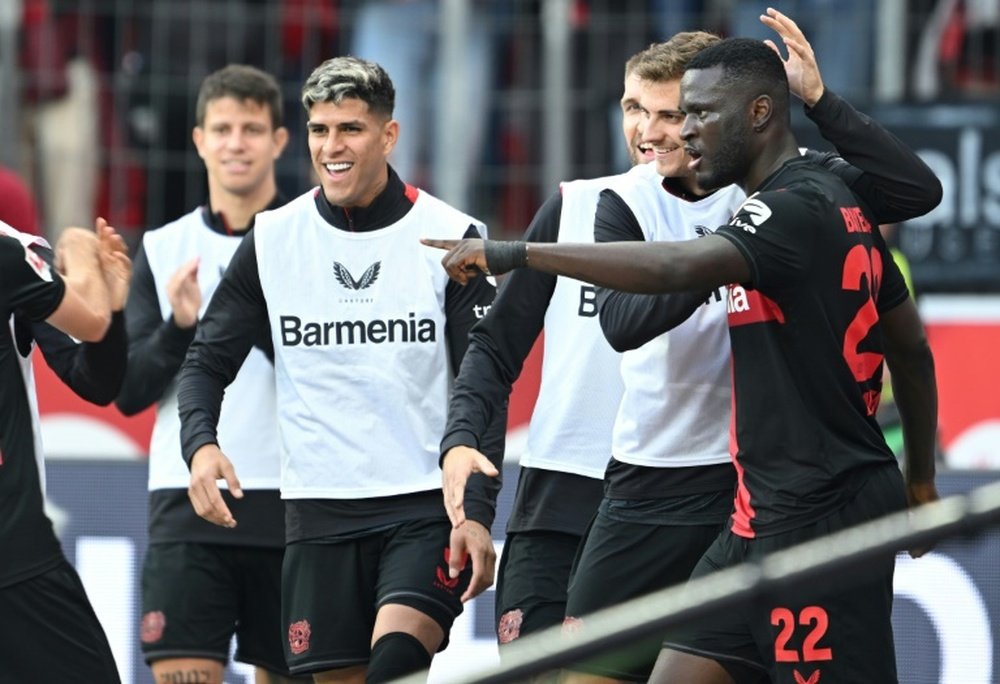 Boniface is Leverkusen's top goalscorer in the league this season. AFP