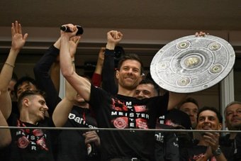 Xabi Alonso wants Bayer Leverkusen to secure a remarkable treble. AFP