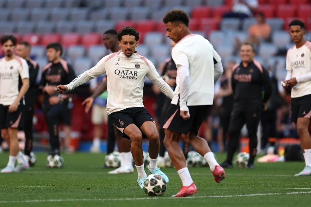 Marquinhos is the elder statesman in the current PSG side at 31. AFP