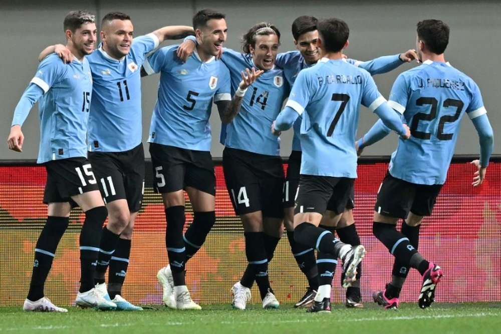 Uruguay denied new South Korea coach Klinsmann his first win. AFP