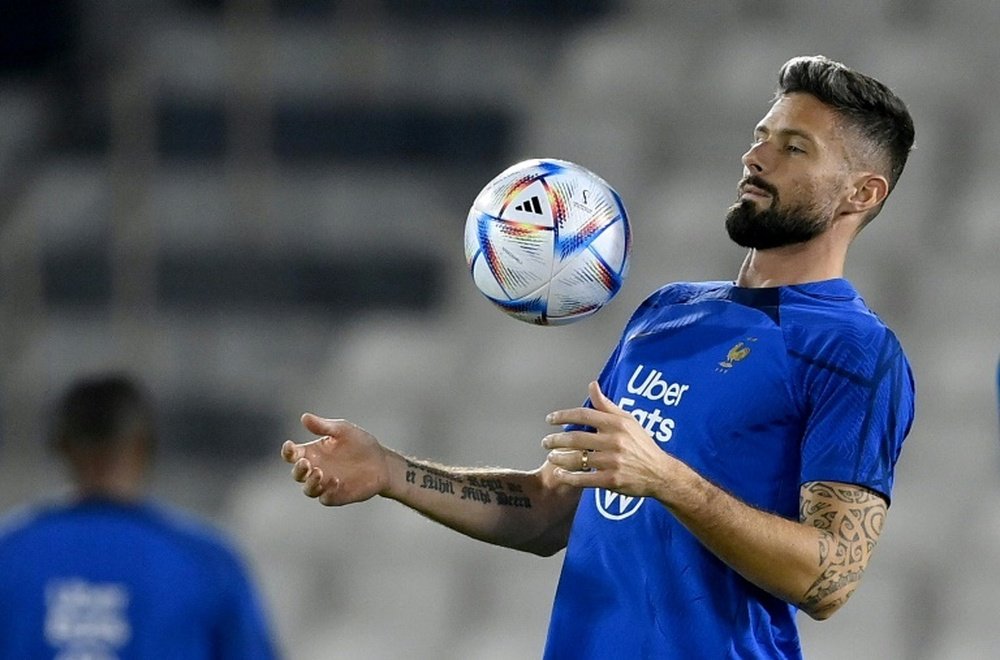 Giroud has reached his tally in 115 appearances for France. AFP