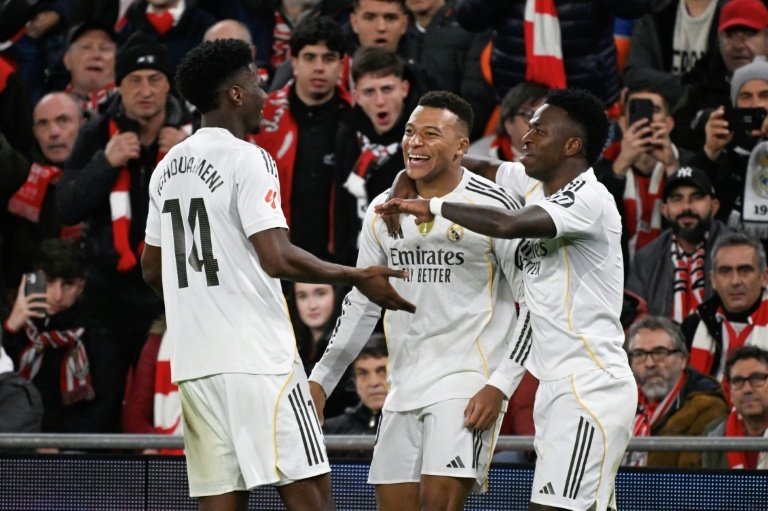 Mbappe double powers Real Madrid to win at Athletic Bilbao