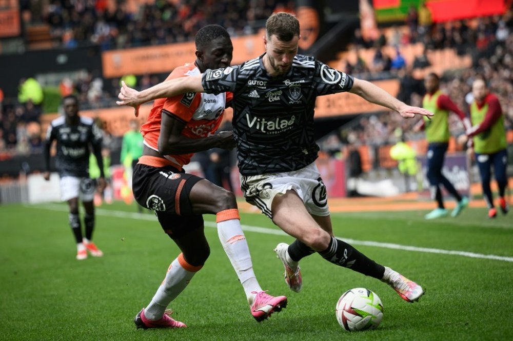 Brest beat Lorient 1-0 on Sunday to move back into second place in Ligue 1. AFP