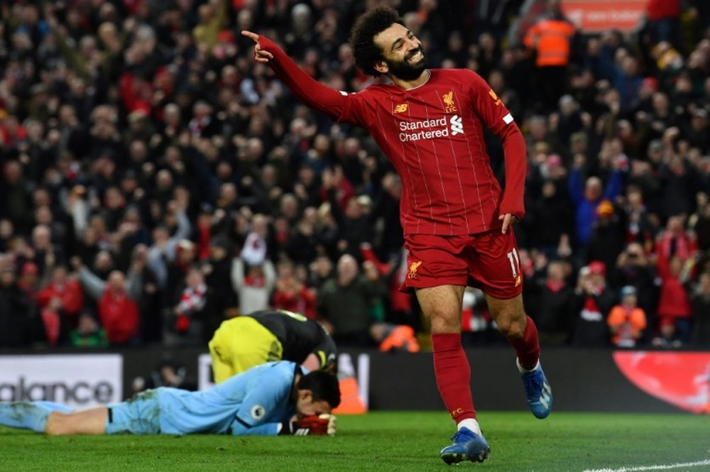 Mohamed Salah scored two goals in Liverpool's win over Southampton. AFP