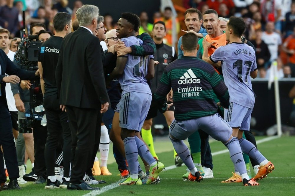 La Liga was Cristiano and Messi, now it 'belongs to racists', says Vinicius. AFP