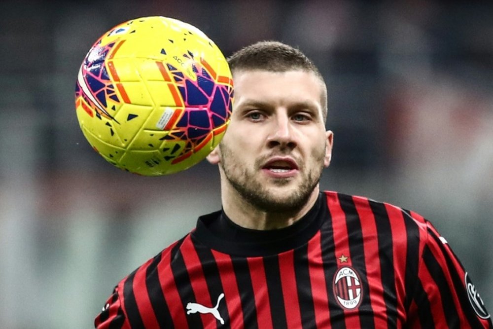 Ante Rebic scored for Milan in the win over Roma. AFP