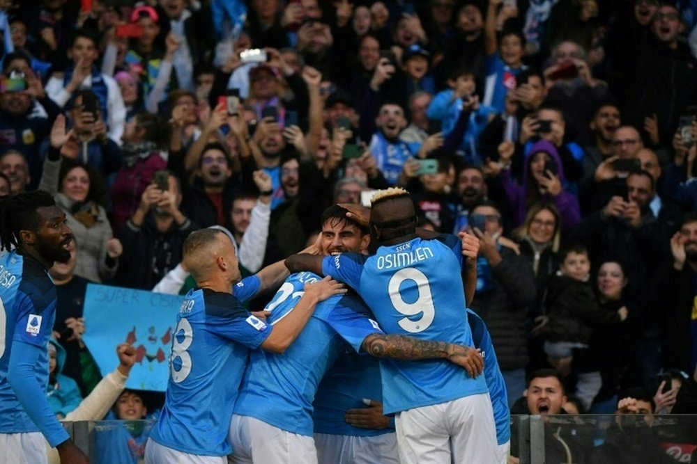 Napoli extended their lead at the top of the table on AC Milan and Lazio. AFP