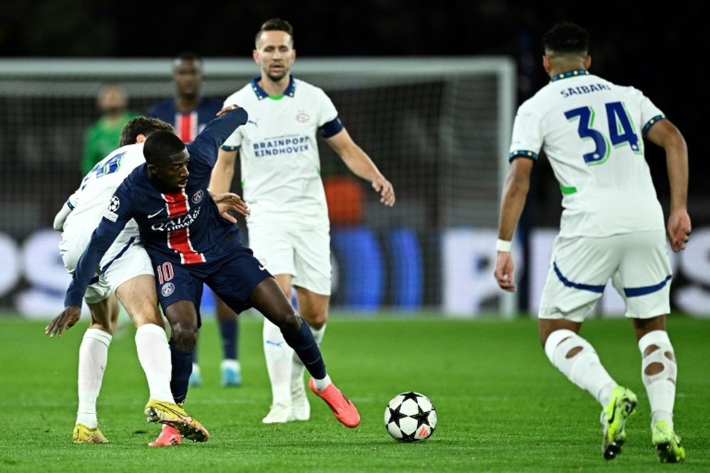 Paris Saint-Germain were left frustrated by PSV Eindhoven in the Champions League. AFP