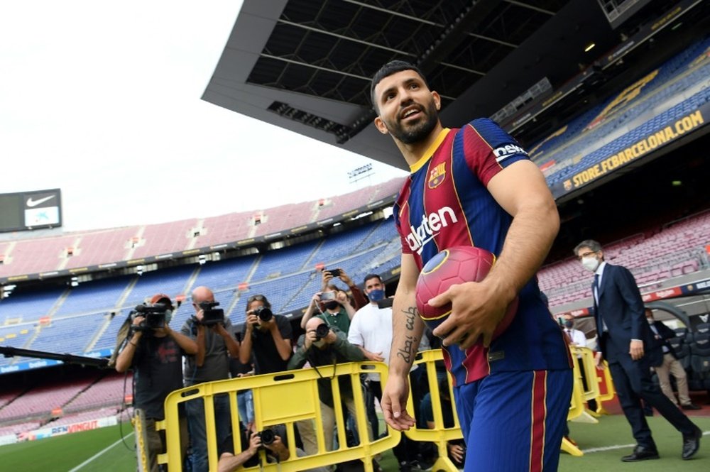Aguero hoping for Messi partnership after signing for Barca. AFP