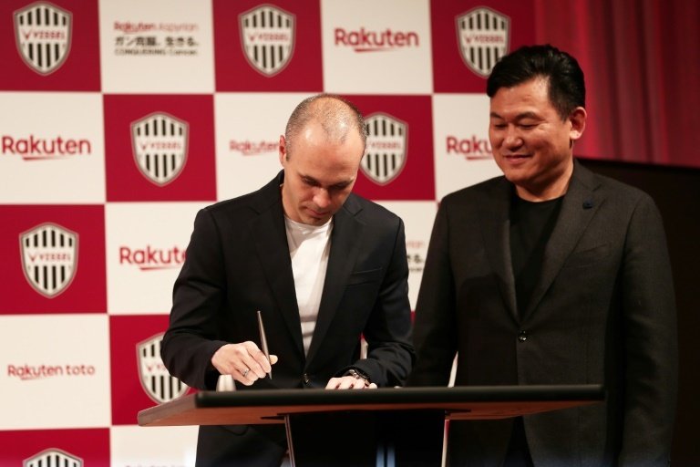 Iniesta has made the move to Vissel Kobe. AFP