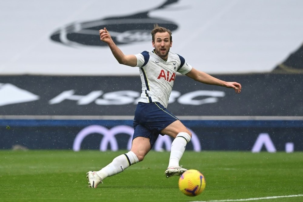 Harry Kane's brace secured Tottenham's place in the Conference League group stage. AFP
