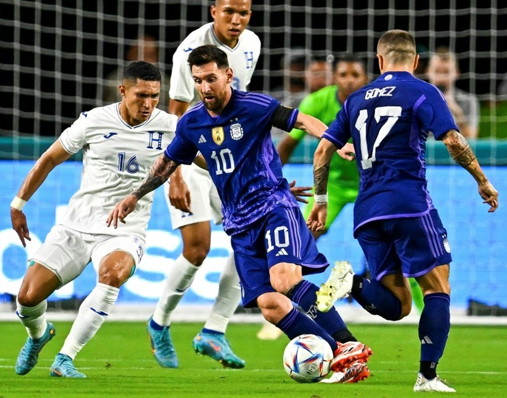 Messi scores twice as Argentina down Honduras. AFP