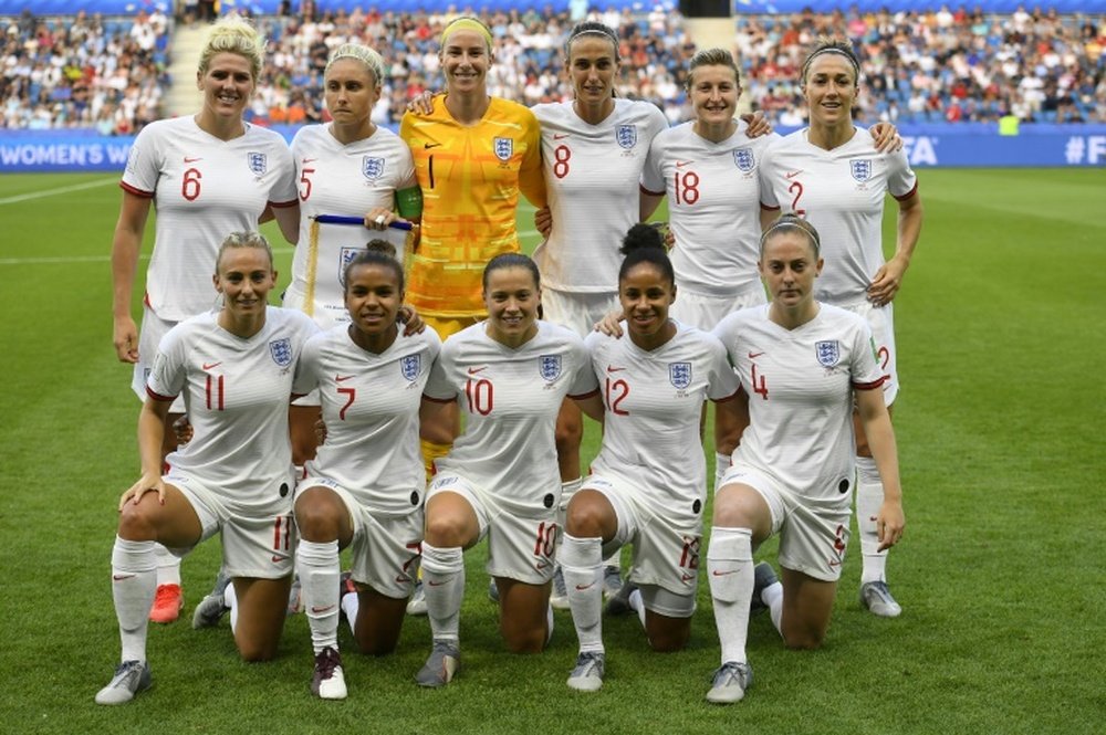 England's players qualified for the 2020 Tokyo Olympics after France lost. AFP