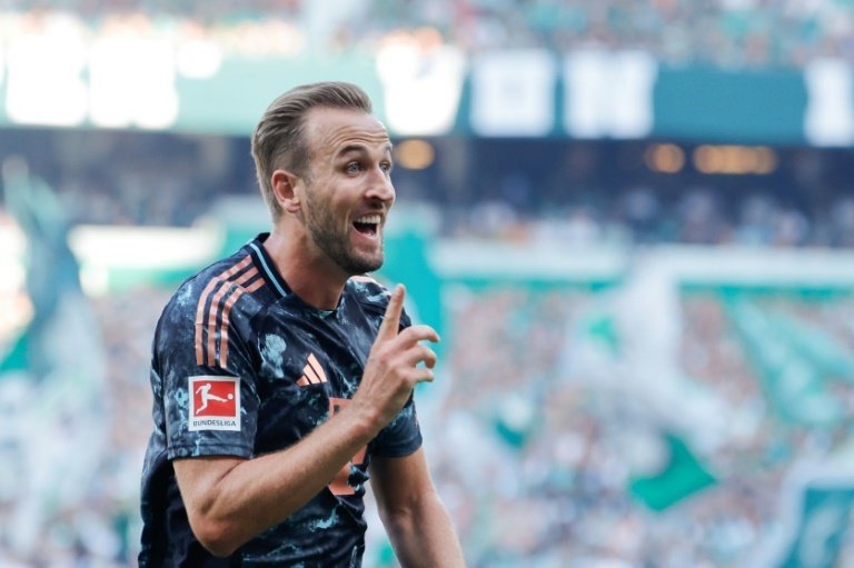 Kane scored his first Bundesliga goal on debut at Bremen in August last year. AFP