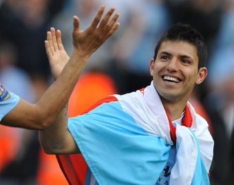 Sergio Aguero -- Impish striker who became a Manchester City icon. AFP