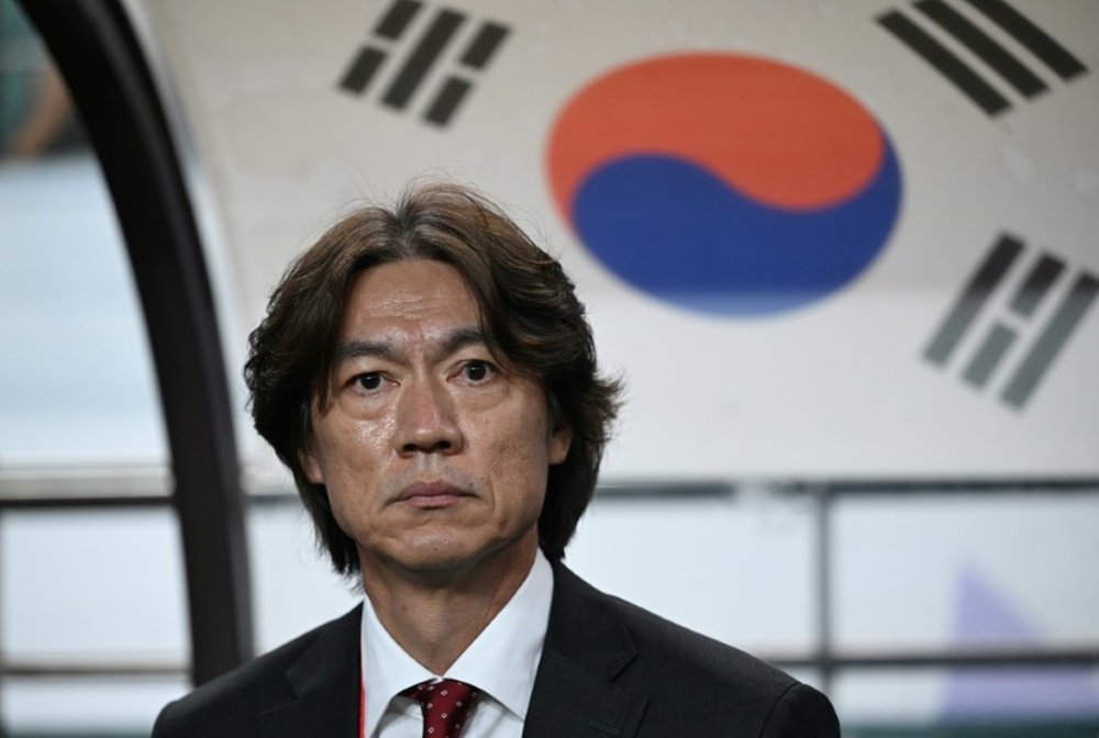 South Korea's coach Hong Myung-bo was booed by fans. AFP
