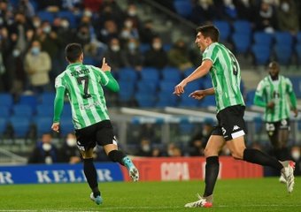 Juanmi scored twice as Real Betis thrashed Real Sociedad in the Copa del Rey on Thursday. AFP