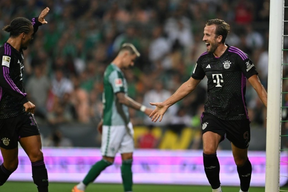 Kane scored once and assisted another on his Bundesliga debut. AFP