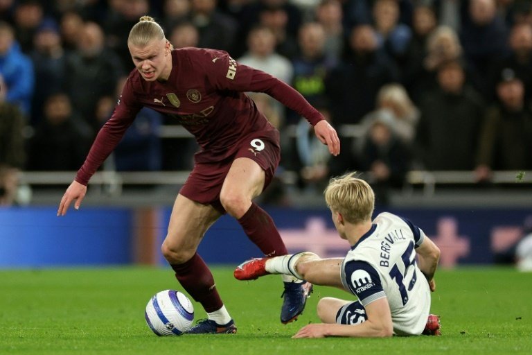 Haaland scored the winner for City against Spurs on Wednesday. AFP