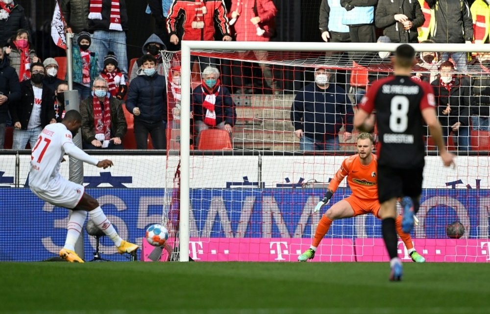 Anthony Modeste (L) scored as Cologne beat Freiburg on Saturday. AFP