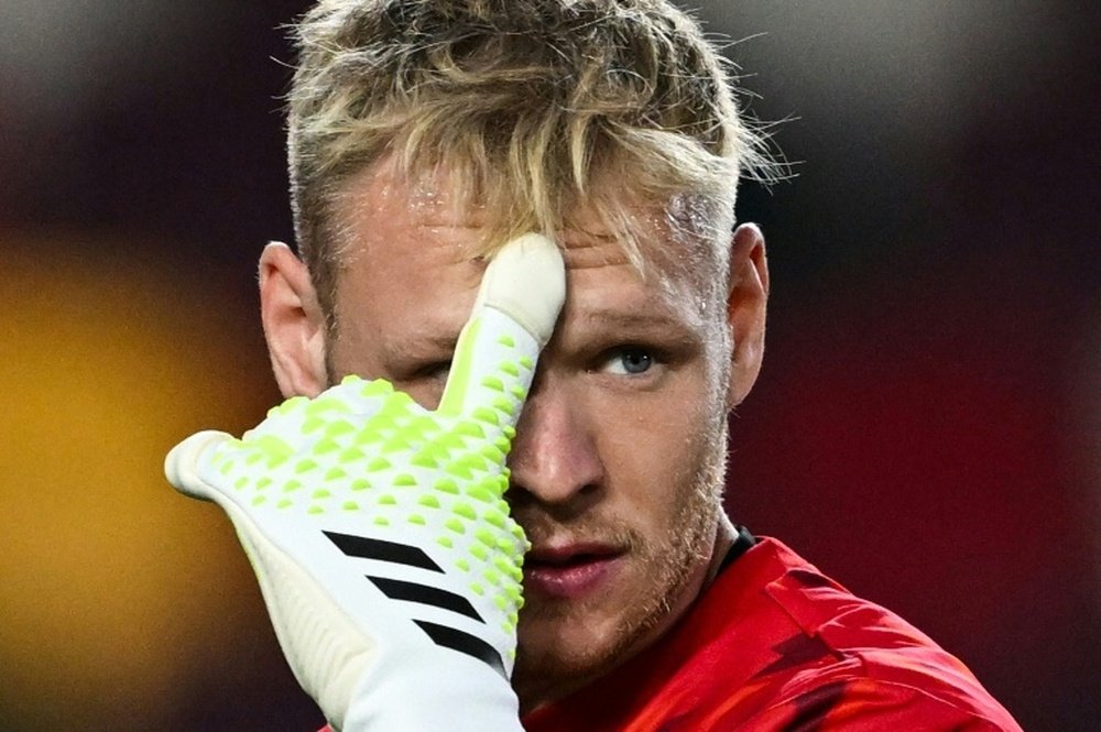 Goalkeeper Aaron Ramsdale is no longer Arsenal's number one. AFP