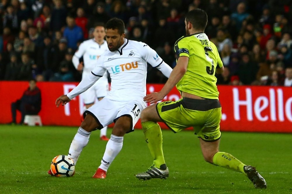 Swansea go top of Championship with late win over Leeds. AFP