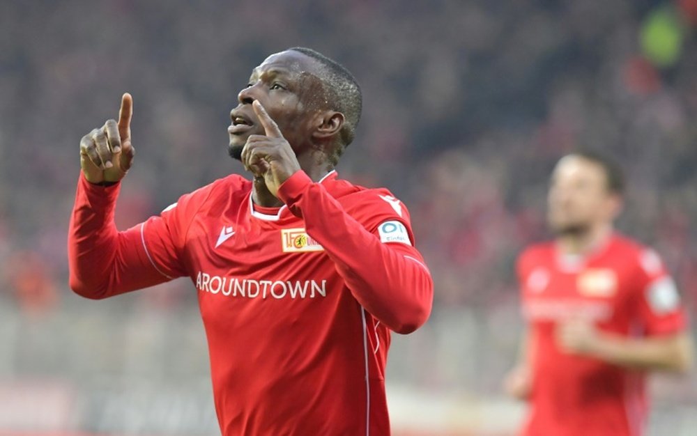 Ujah scored the first in Union Berlin's 2-0 victory over leaders Gladbach. AFP