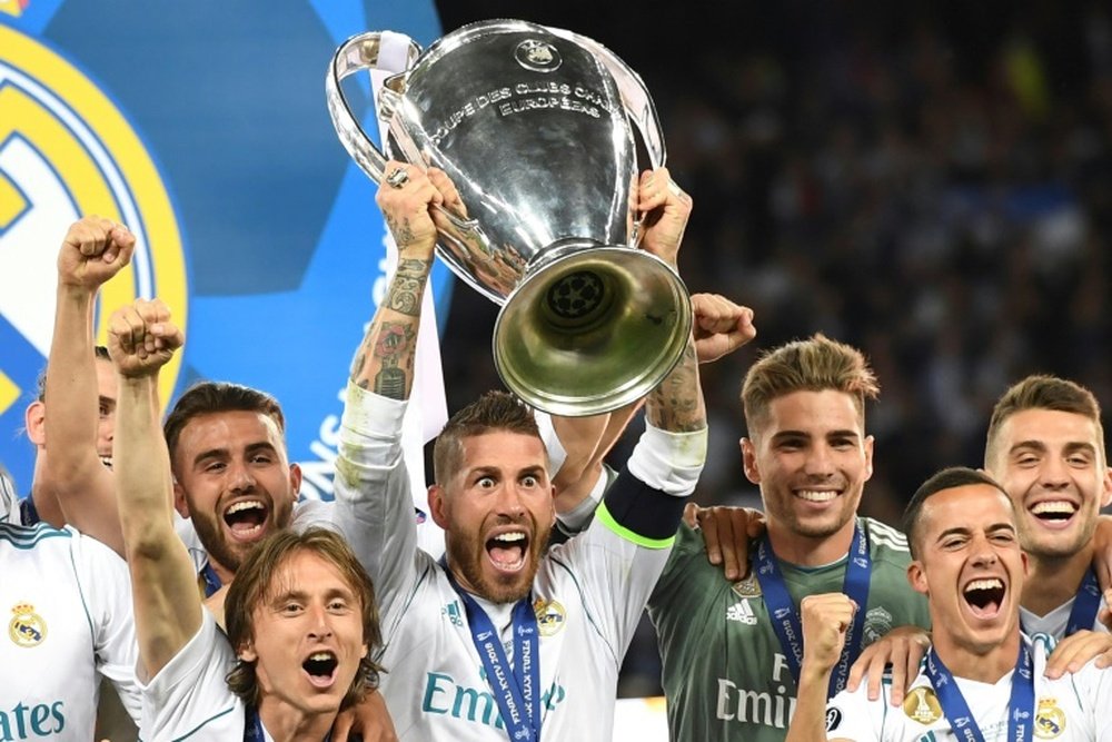 Ramos won four Champions League titles with Real Madrid. AFP