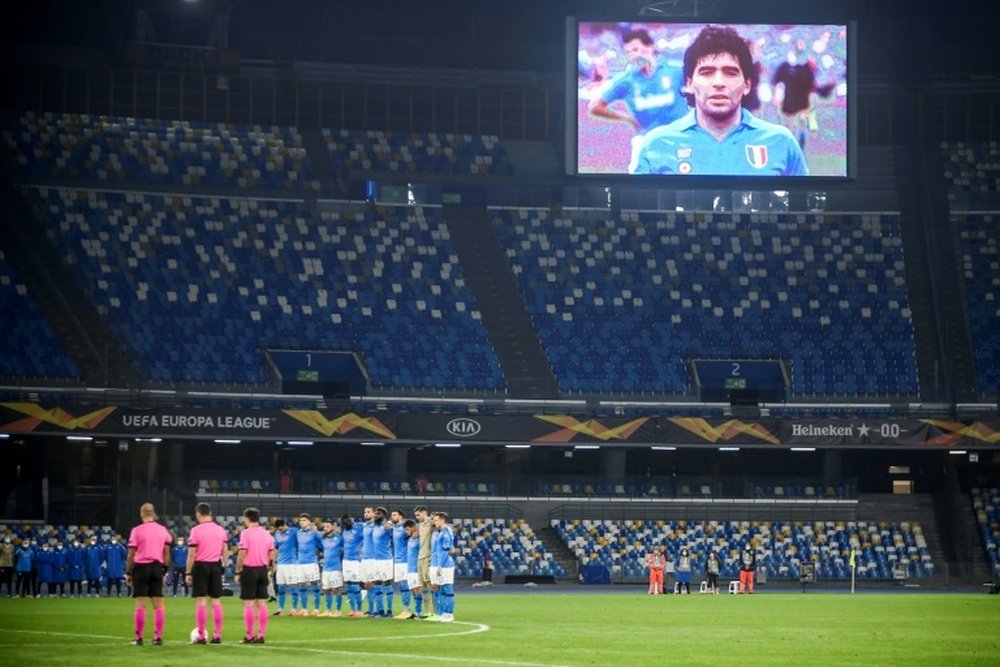 European leagues seek ways to remember Maradona. AFP