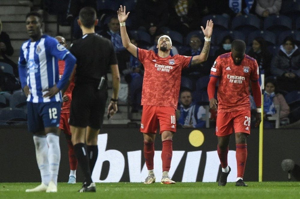 Lucas Paqueta scored the only goal as Lyon took a step towards the Europa League quarter-finals. AFP