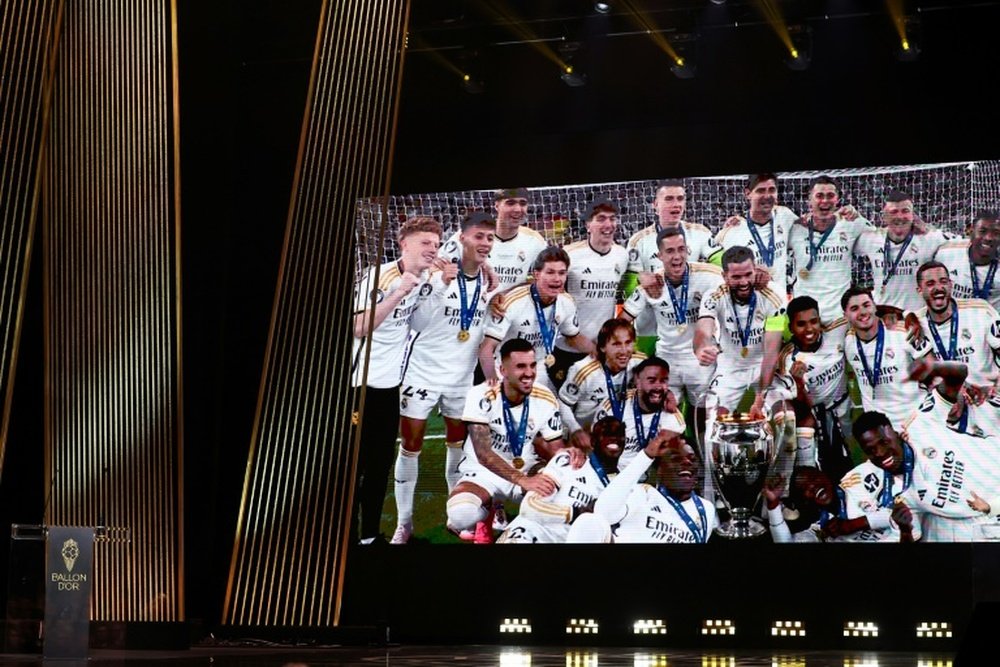 Madrid received the Best Men's Club of the Year trophy during the Ballon d'Or awards. AFP